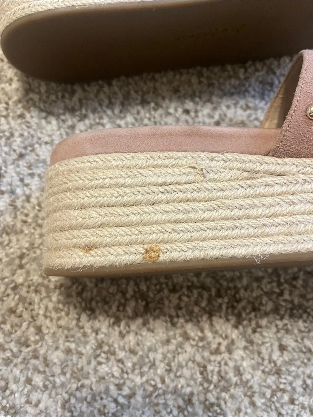 Sam Edelman Weslee Dusty Rose Platform Slide Sandals